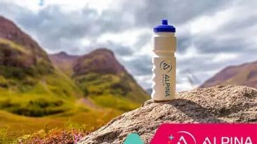 Drink bidon op berg samenwerking