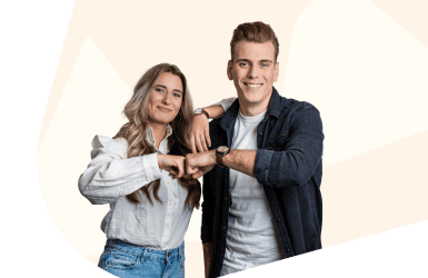 Man en vrouw boks